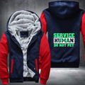 SERVICE HUMAN DO NOT PET Fleece Hoodies Jacket