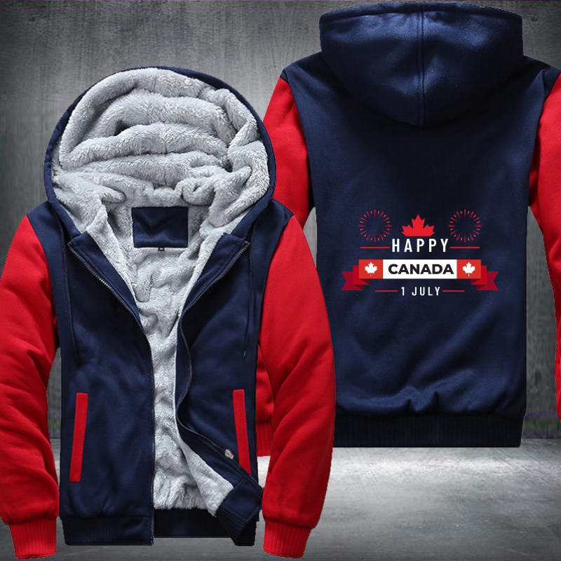 Happy Canada Day 1 July Out Fleece Hoodies Jacket