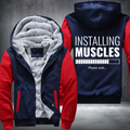 Installing Muscles Please Wait Fleece Hoodies Jacket