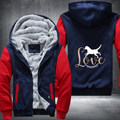 love dog smile Fleece Hoodies Jacket