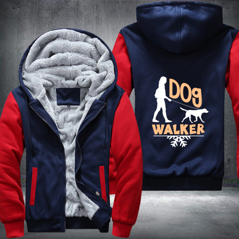 dog walker Fleece Hoodies Jacket