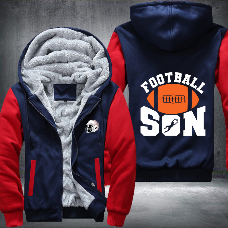 Football Son Fleece Hoodies Jacket