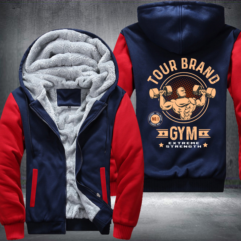 Tour Brand GYM Extreme Strength Fleece Hoodies Jacket