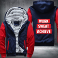 Work Sweat Achieve Fleece Hoodies Jacket