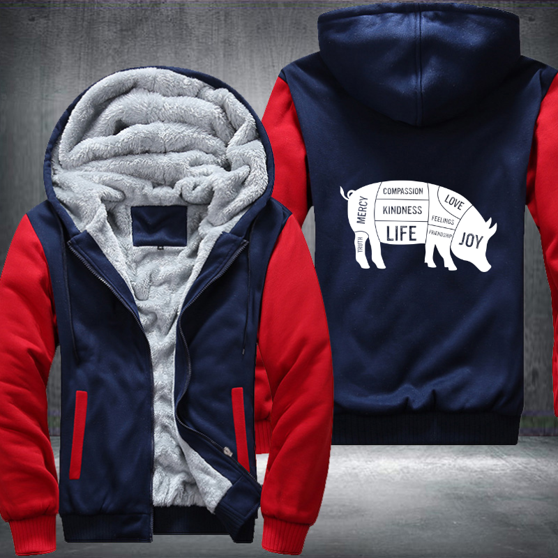 Animal Testing Fleece Hoodies Jacket
