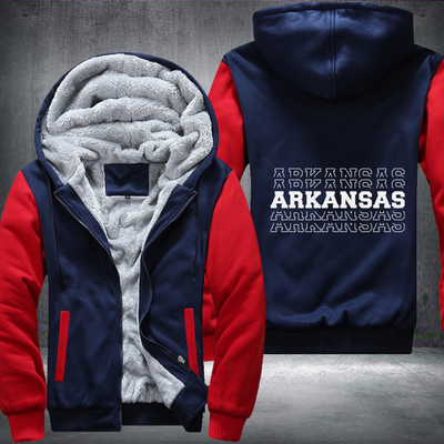 Patriotic USA State Arkansas Fleece Hoodies Jacket