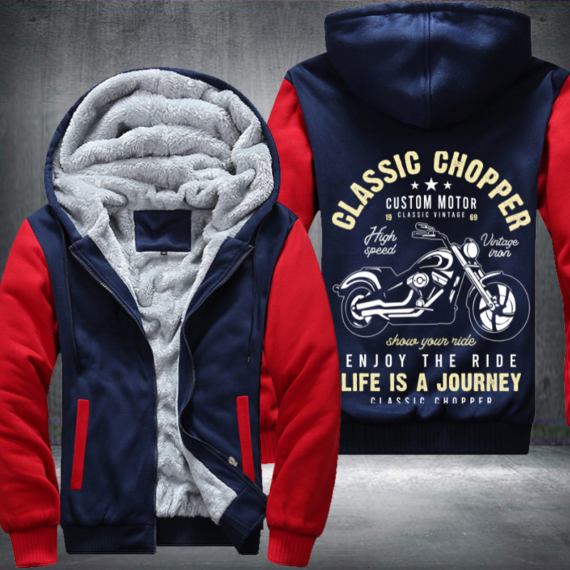 Classic Chopper Custom Motor Fleece Hoodies Jacket