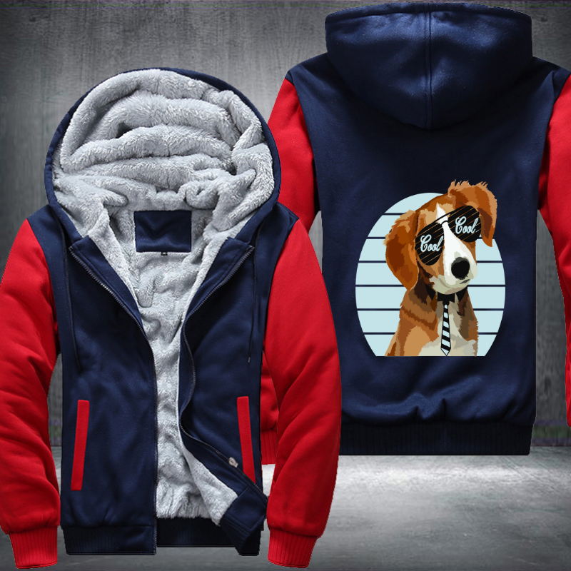 Happy Dog Fleece Hoodies Jacket