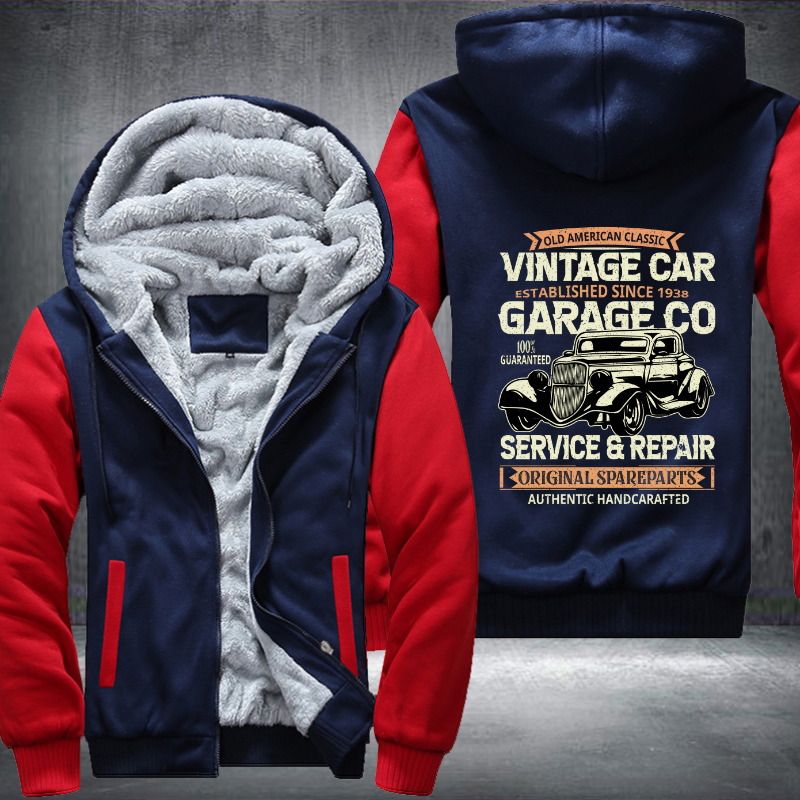 Old American Classic Vintage Car Fleece Hoodies Jacket