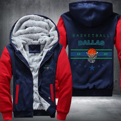 Vintage Basketball DALLAS 1980 Fleece Hoodies Jacket