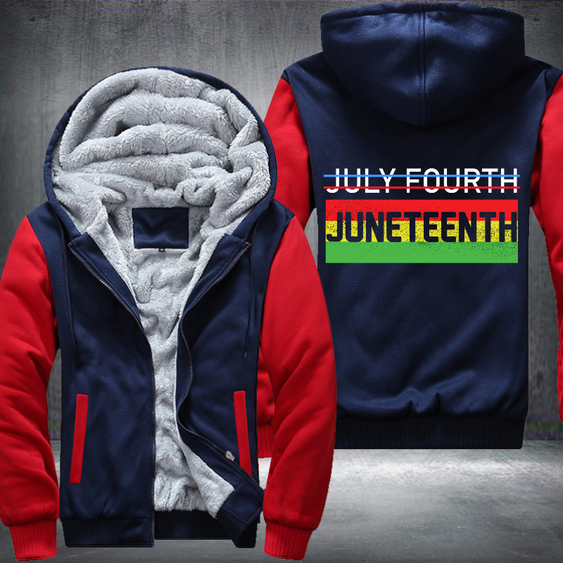 July Fourth Juneteenth Fleece Hoodies Jacket