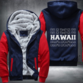 Patriotic USA State Hawaii Fleece Hoodies Jacket