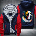 Rainbow Saint Bernard dog Watercolour Fleece Hoodies Jacket