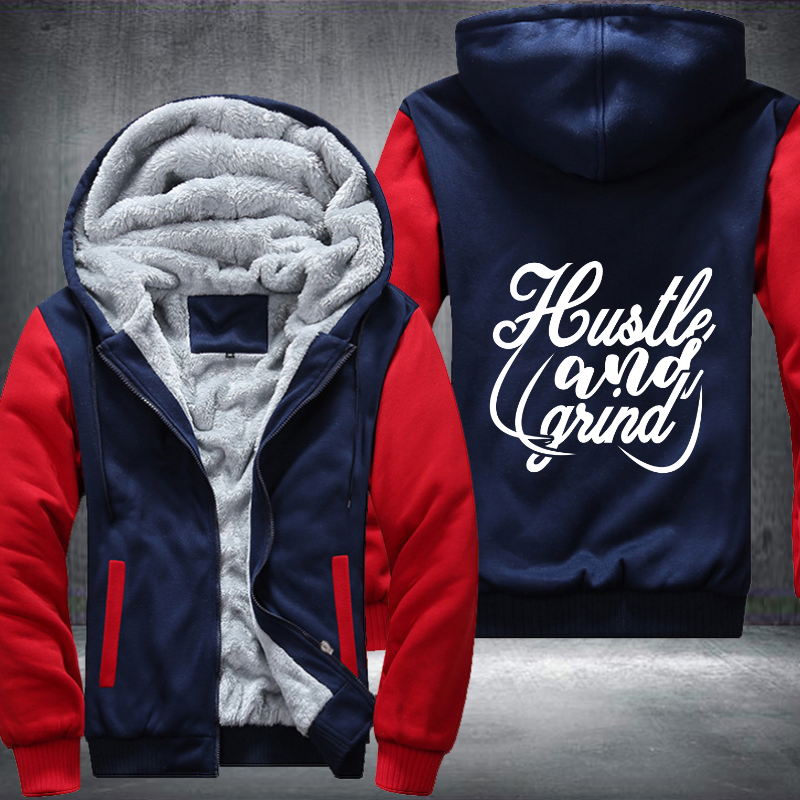 Hustle And Grind Fleece Hoodies Jacket