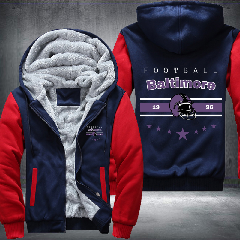 Vintage Football Baltimore 1996 Fleece Hoodies Jacket