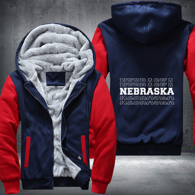 Patriotic USA State Nebraska Fleece Hoodies Jacket