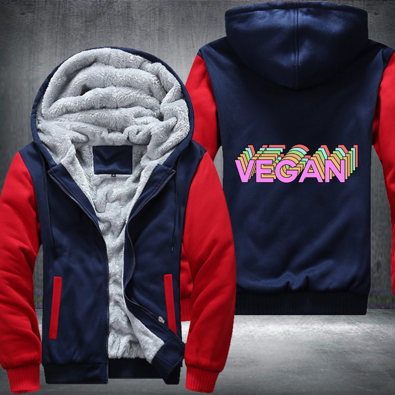 Vegan Colourful Fleece Hoodies Jacket