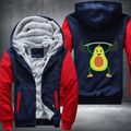 Avocado Weightlifting Fleece Hoodies Jacket