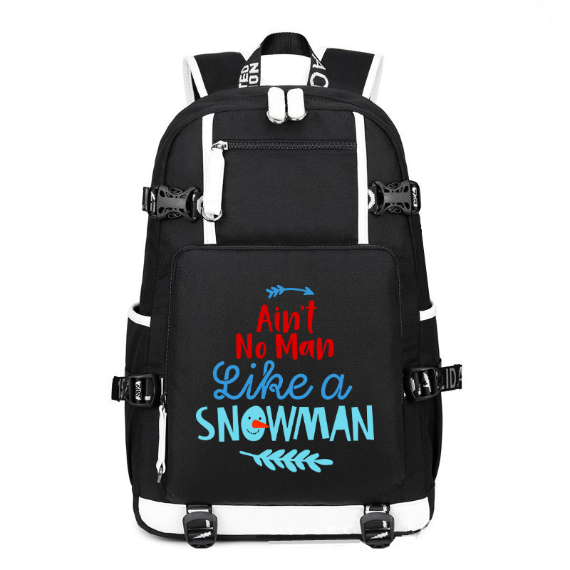 Aint No Man Like A Snowman printing Canvas Backpack