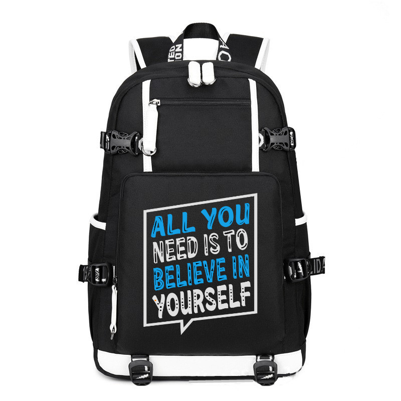 All you need is to believe in yourself printing Canvas Backpack