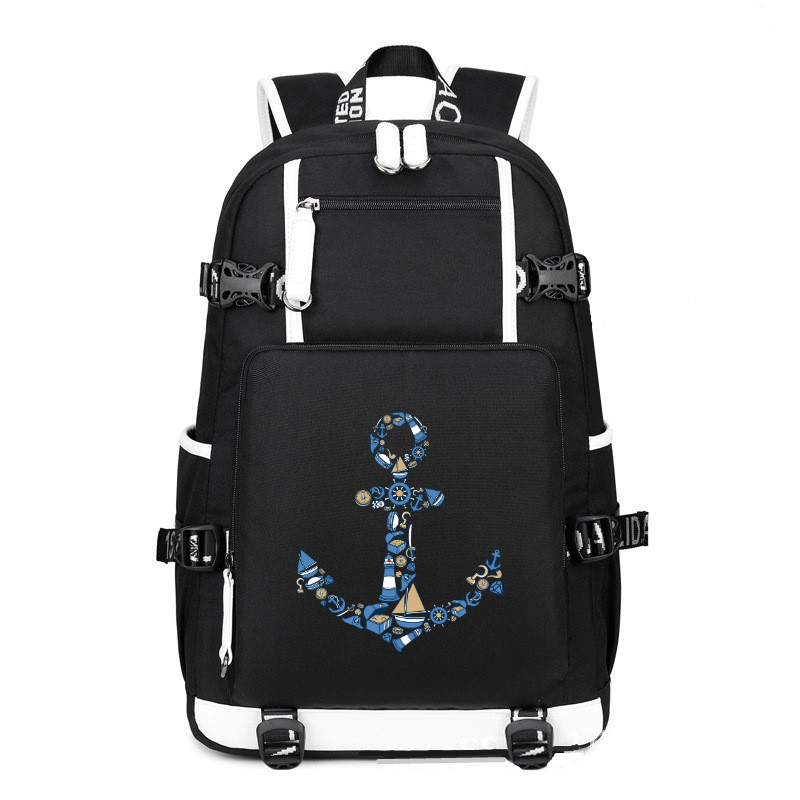 Anchor printing Canvas Backpack