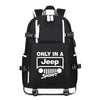 Only in a Jeep Printing Canvas Backpack