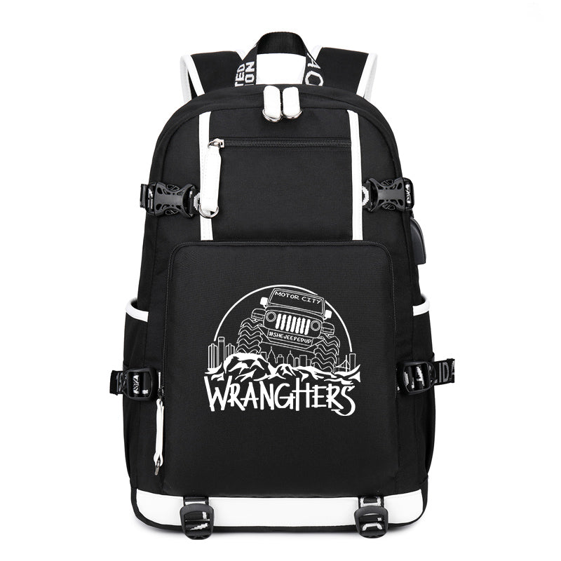 Motor City Wranghers Printing Canvas Backpack