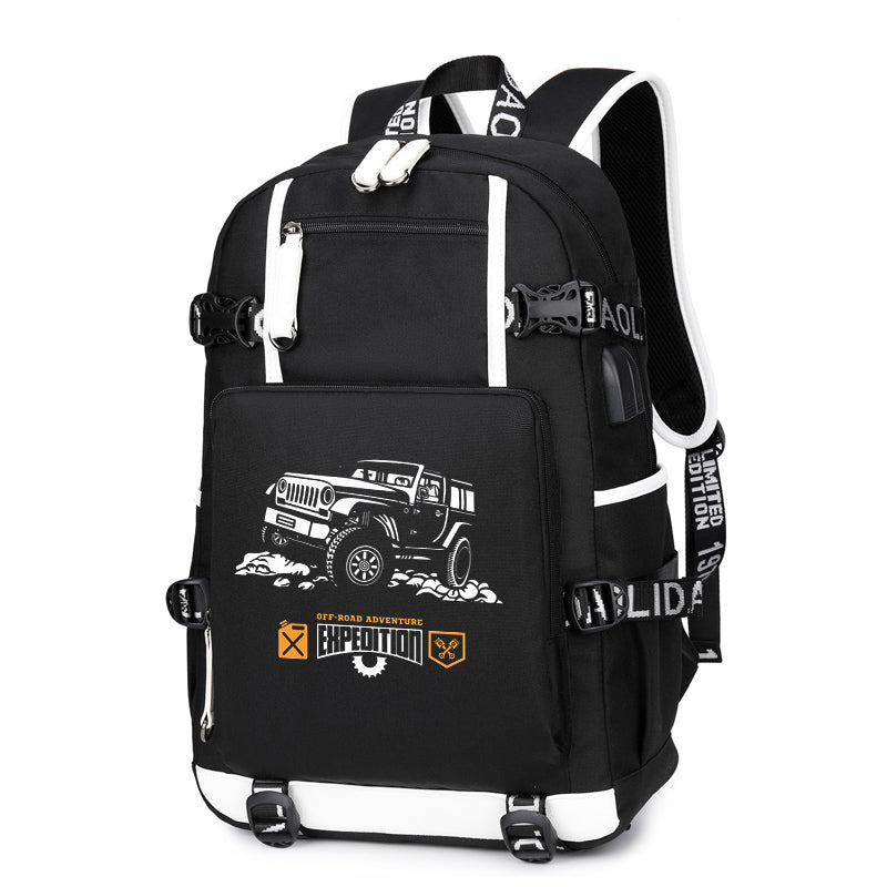Off Road Adventure Expedition Printing Canvas Backpack