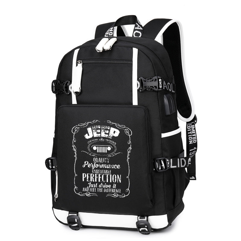 Jeep Perfection Printing Canvas Backpack