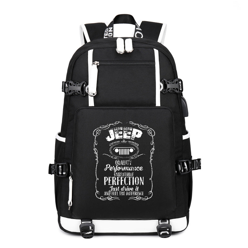 Jeep Perfection Printing Canvas Backpack