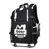 Girl Jeep Beer Printing Canvas Backpack