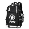 Star Jeep Printing Canvas Backpack