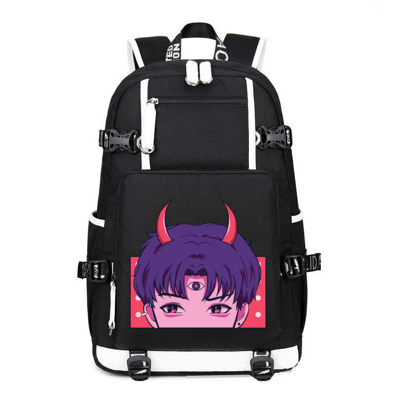 Anime Japanese Three Eye printing Canvas Backpack