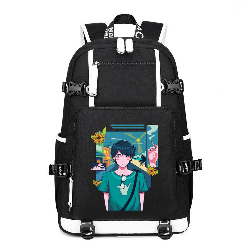 Anime Japanese The Cute Boy on The Good Day printing Canvas Backpack