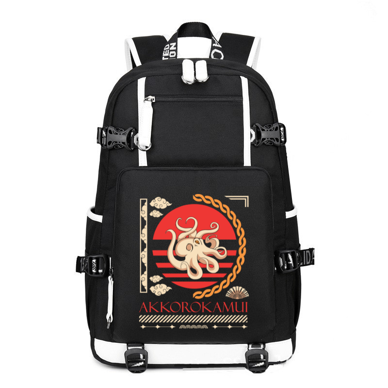 Japan Streetwear Akkorokamui printing Canvas Backpack