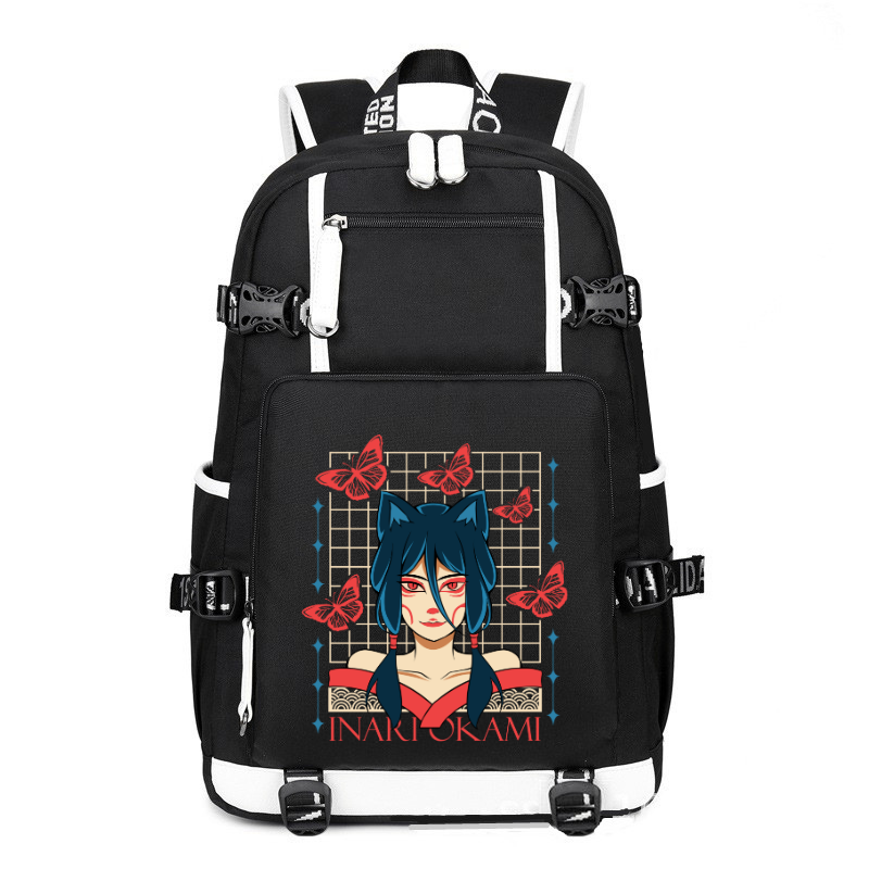 Japan Streetwear Inariokami printing Canvas Backpack