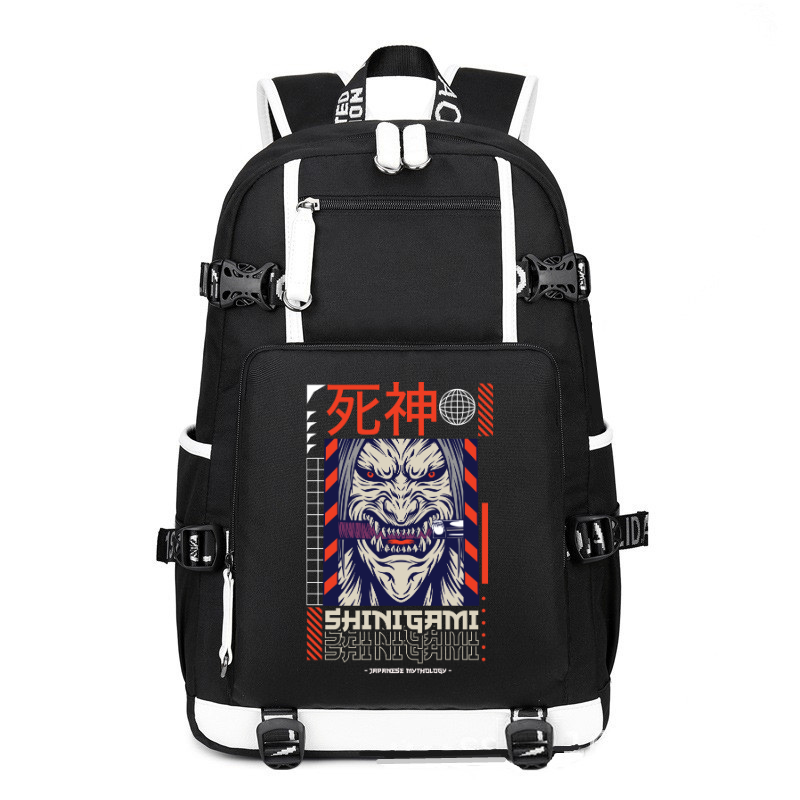 Japan Streetwear Shinigami printing Canvas Backpack