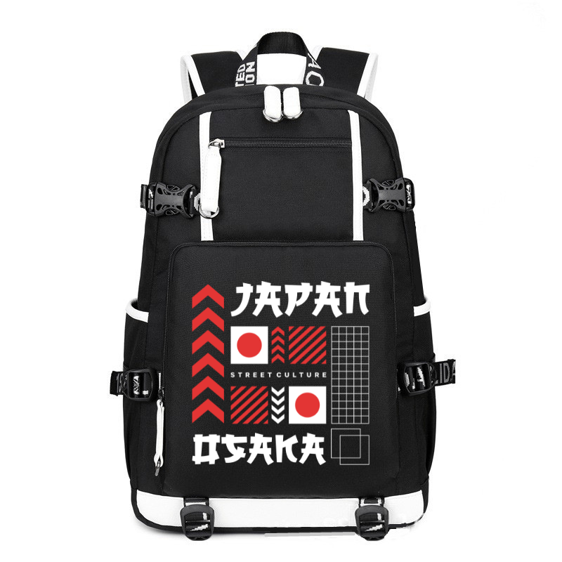 Japan Streetwear Street Culture printing Canvas Backpack