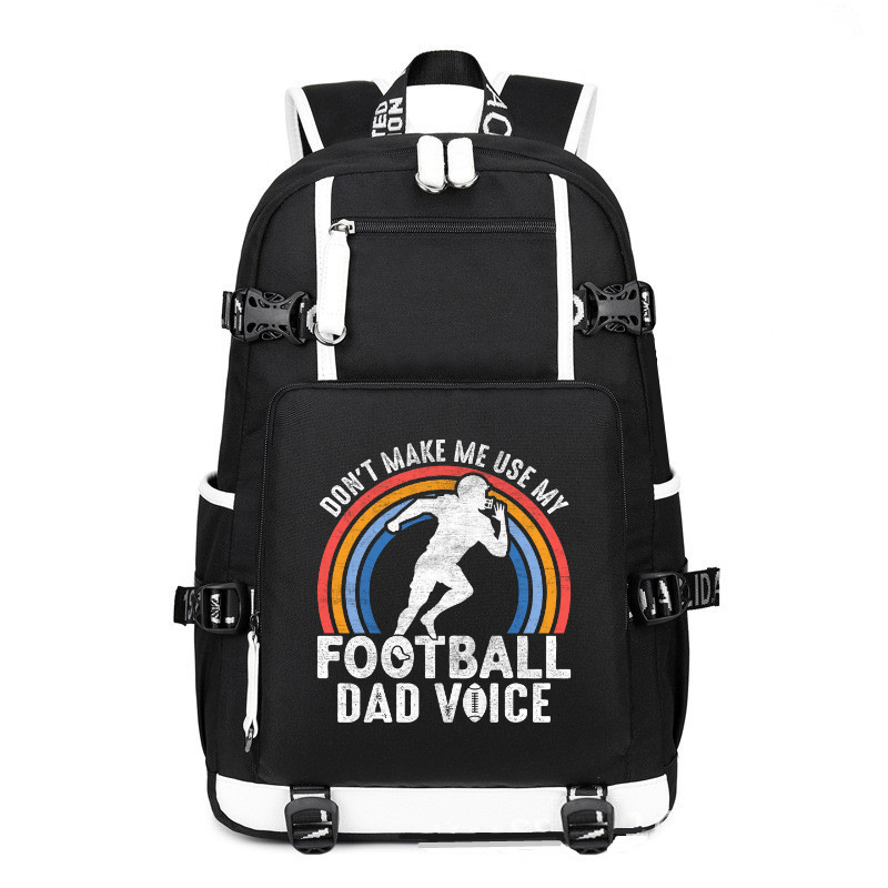 Don't make me use my football dad voice printing Canvas Backpack