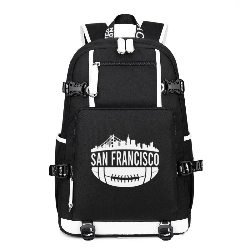 San Francisco City Football printing Canvas Backpack