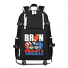 Football Born To Tackle printing Canvas Backpack