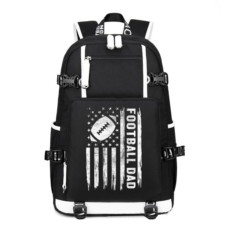 Football Dad American Football printing Canvas Backpack