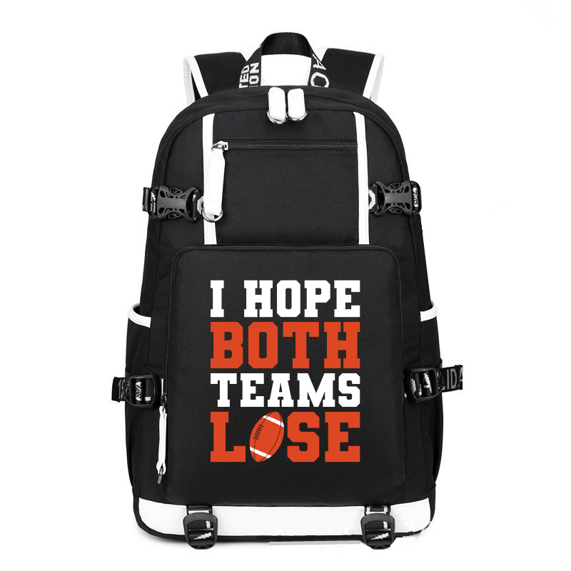 Football I Hope Both Team Lost printing Canvas Backpack