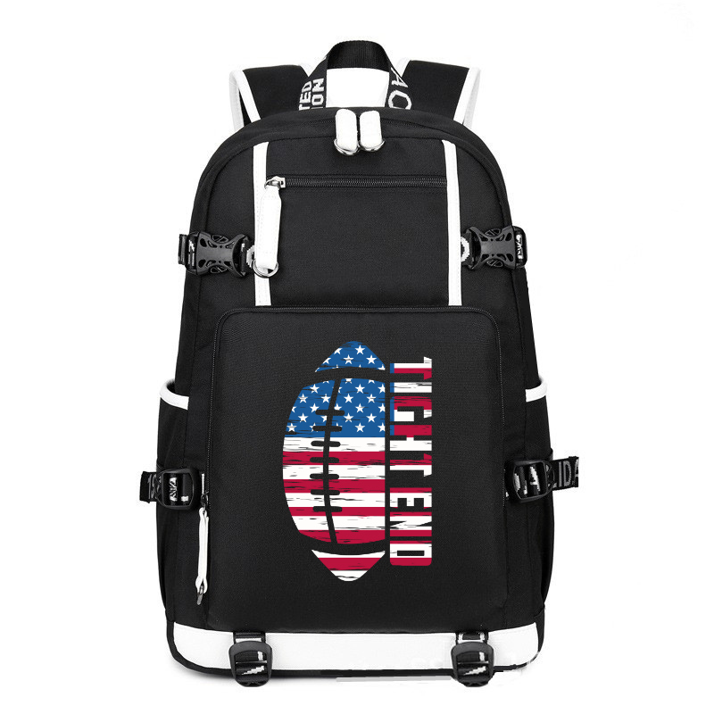 Tight End American Football printing Canvas Backpack