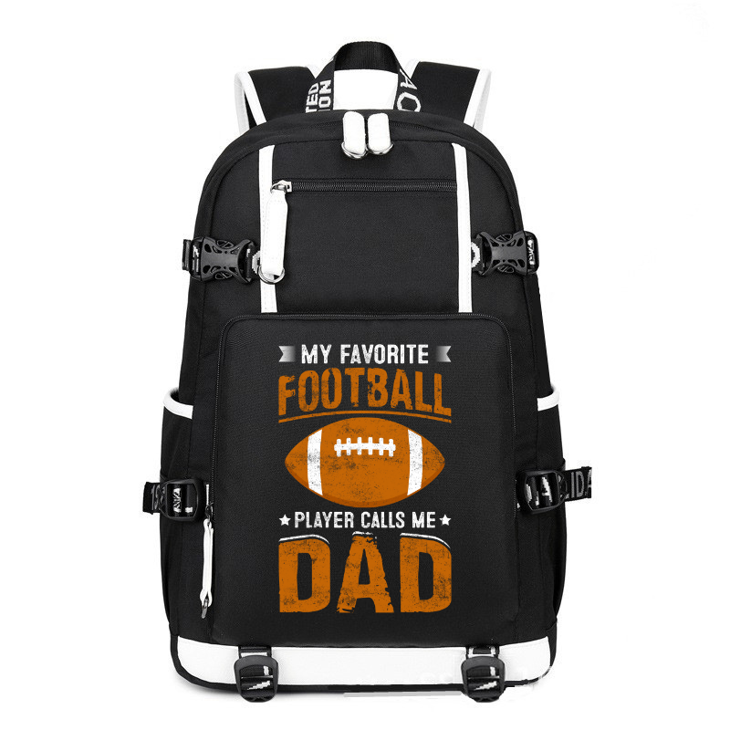 My Favorite Football Player calls me dad printing Canvas Backpack