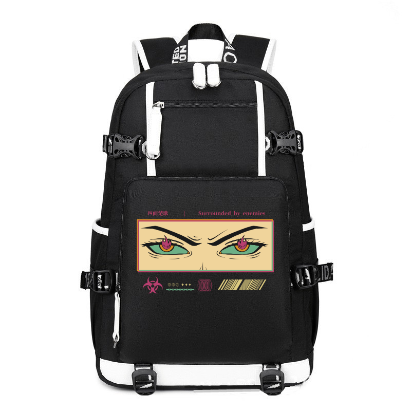 Anime Japanese Streetwear Surrounded by enemies printing Canvas Backpack