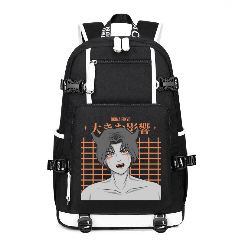 Anime Japanese Streetwear Okina Eikyo printing Canvas Backpack