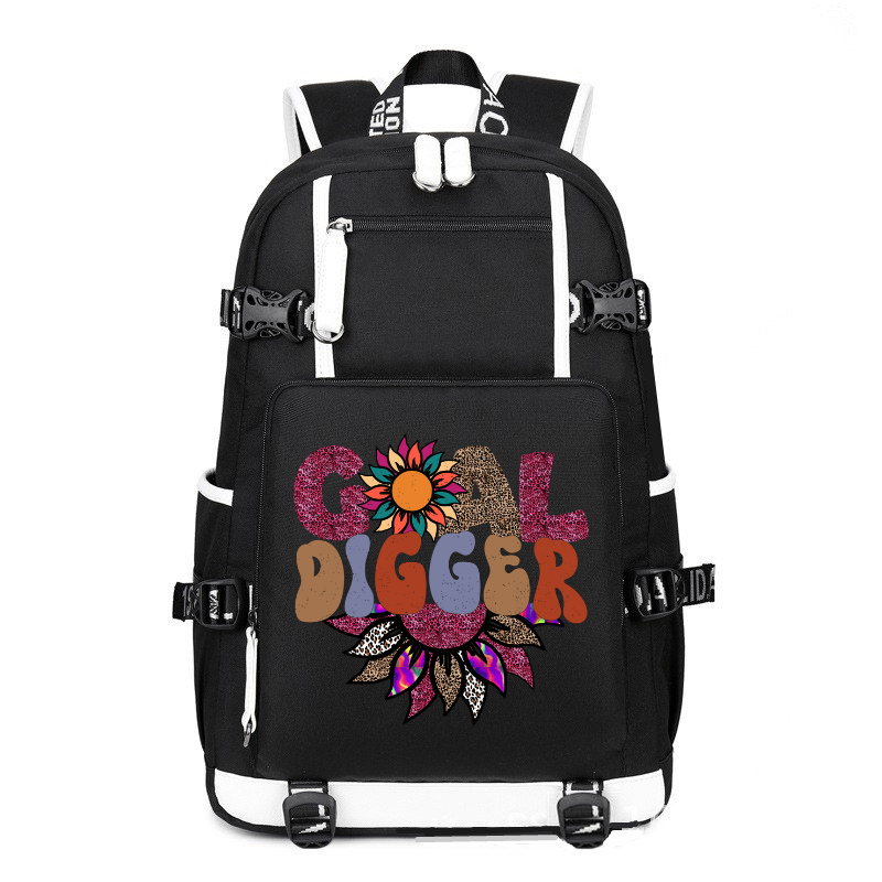 Goal Digger Football Design printing Canvas Backpack