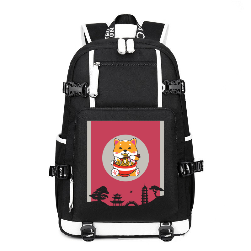Kawaii Shiba Japanese Anime printing Canvas Backpack