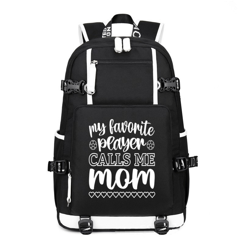 My favorite player calls me mom printing Canvas Backpack